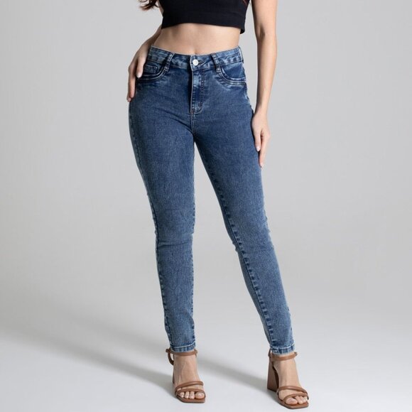 Sawary Women's Cobalt Blue Butt - Lifting Shape - Enhancing Jeans - Picture 1 of 9